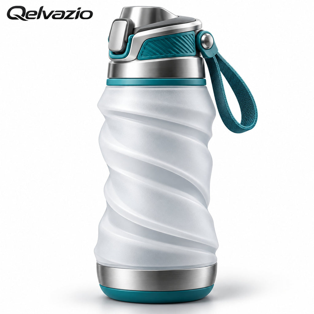 Qelvazio Collapsible Spiral Sports Bottle product main image