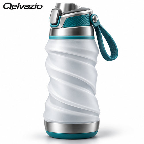 Qelvazio Collapsible Spiral Sports Bottle product main image